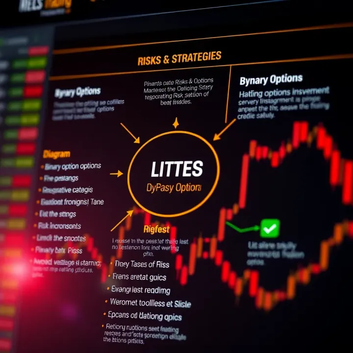 Diagram illustrating risks and strategies involved in binary options investment