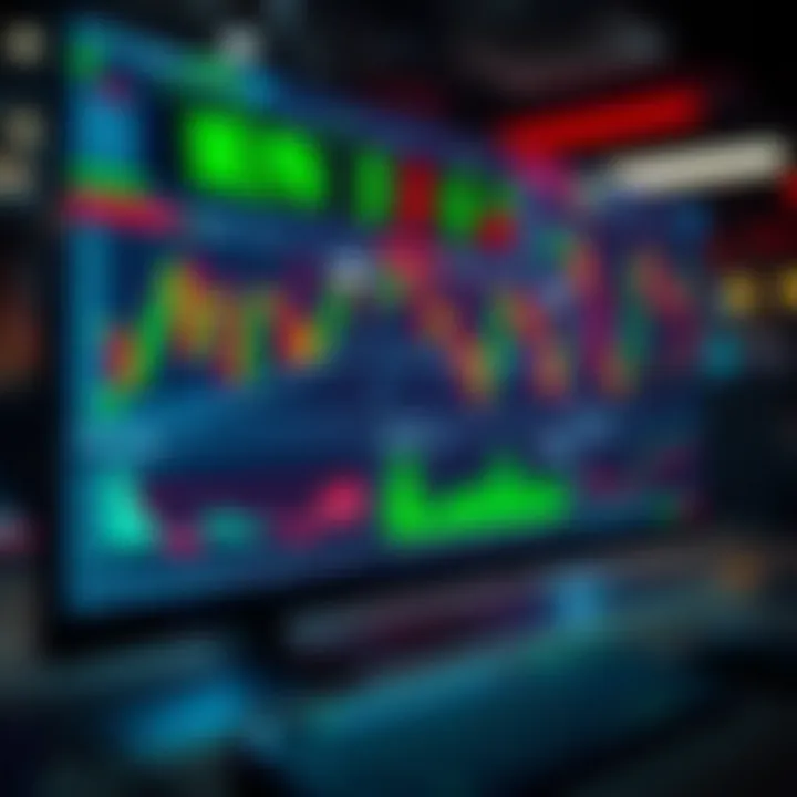 User interface displaying trading charts and options on a digital platform