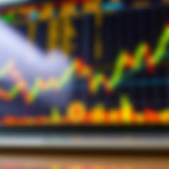 Illustration of trading chart with risk and strategy elements in binary options