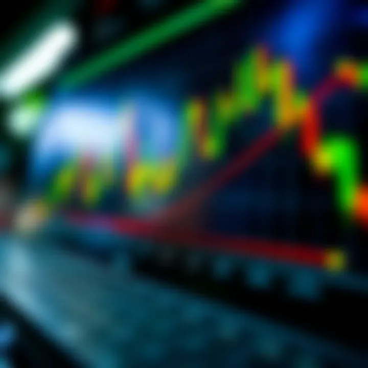 Graph illustrating potential binary options trade outcomes with profit and loss zones