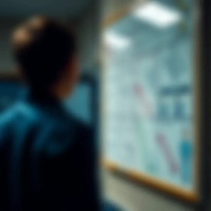 Using Drawings to Communicate Safety and Prevention Strategies in Schools Educational scene with a board displaying drawings used to communicate safety measures and prevention strategies in a school