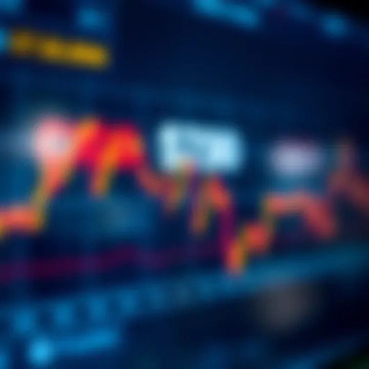 Graph showing currency exchange rate fluctuations over time