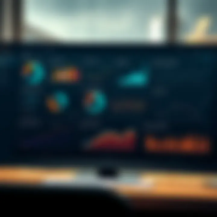 Dashboard displaying various risk management metrics and data visualizations