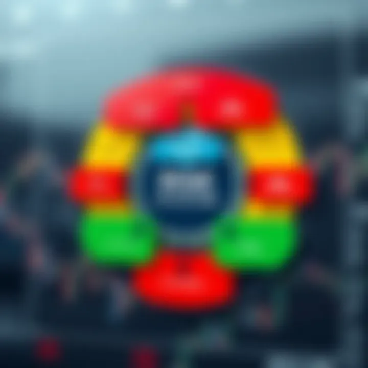 Visual diagram showing interconnections of various risk factors in a layered format