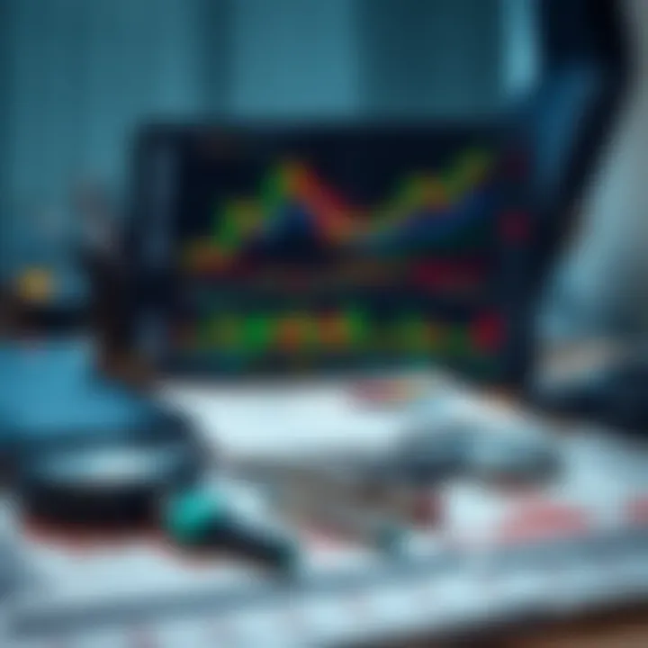 Set of financial tools and charts used for analyzing market trends in swing trading