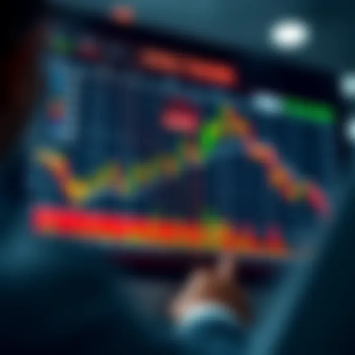 Chart illustrating common swing trading strategies and risk management techniques
