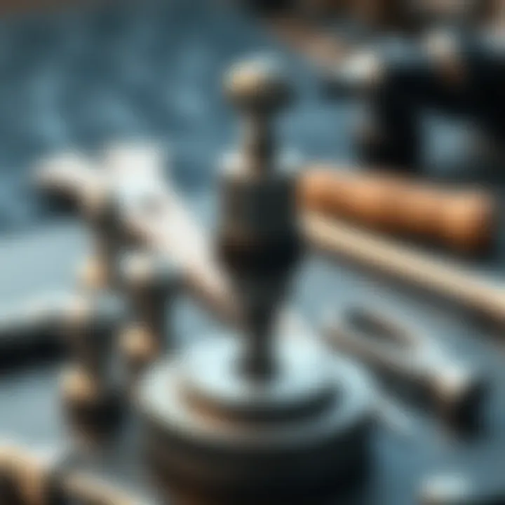 Detailed view of tools used in technical analysis of objects illustrating structural examination techniques