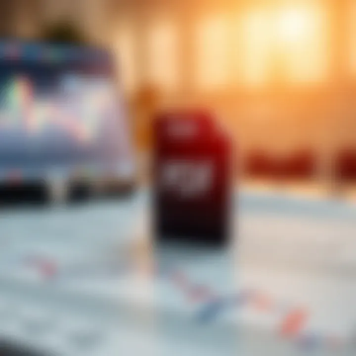 Accessing Comprehensive PDF Resources for Candlestick Pattern Education PDF document icon alongside candlestick charts symbolizing educational trading material