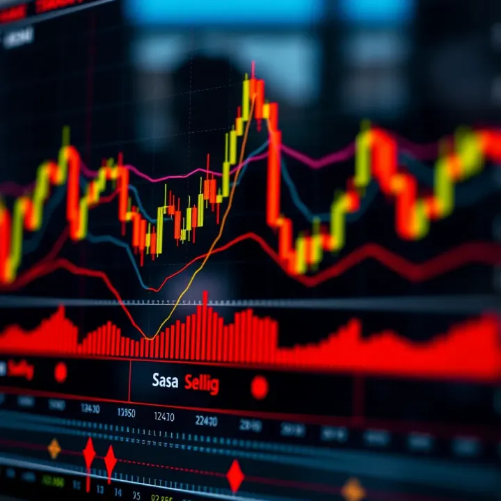 Identifying Buy and Sell Signals with Candlestick Patterns Illustration of buying and selling signals identified through candlestick patterns on a stock chart