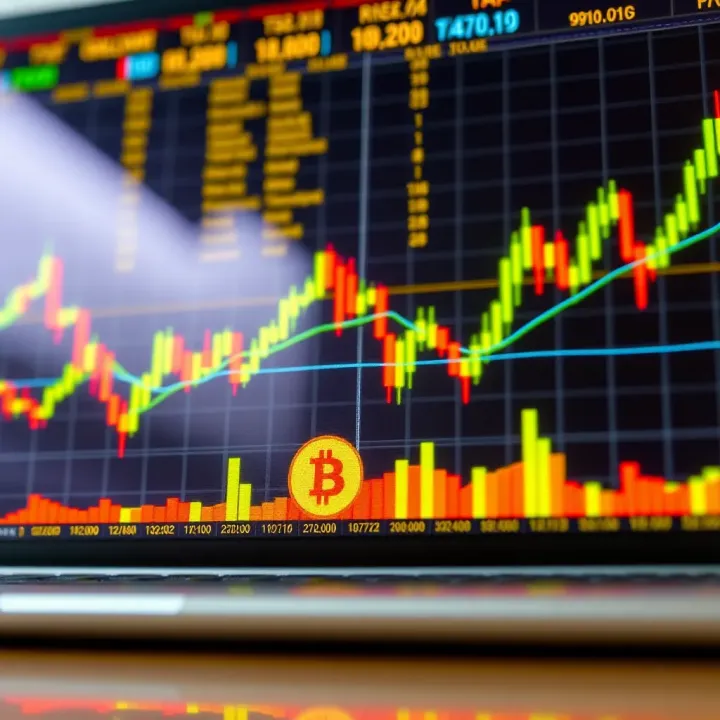 Illustration of trading chart with risk and strategy elements in binary options