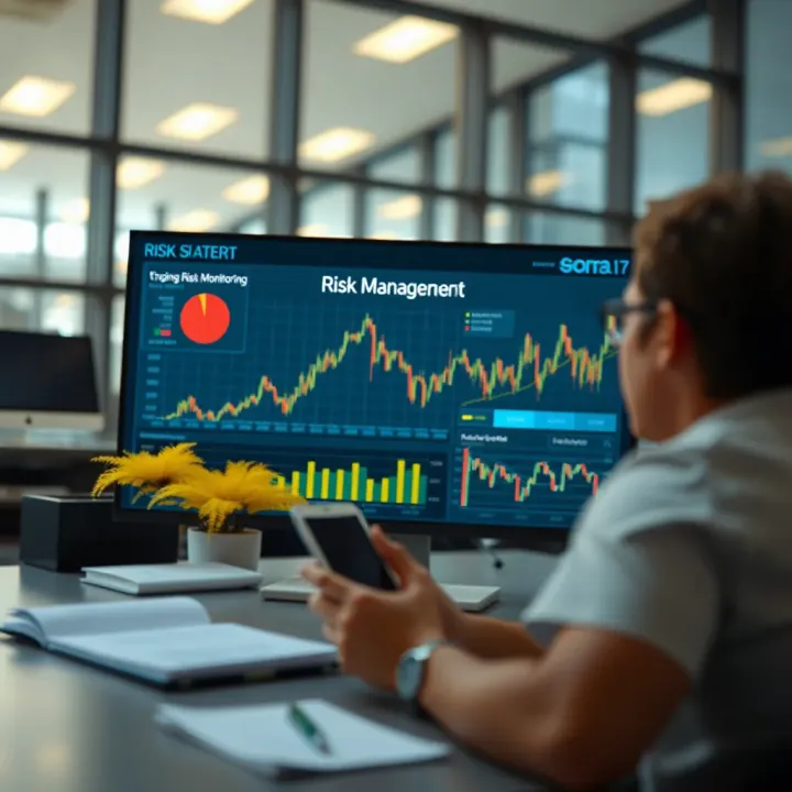 Graphical representation of continuous monitoring and review activities in risk management