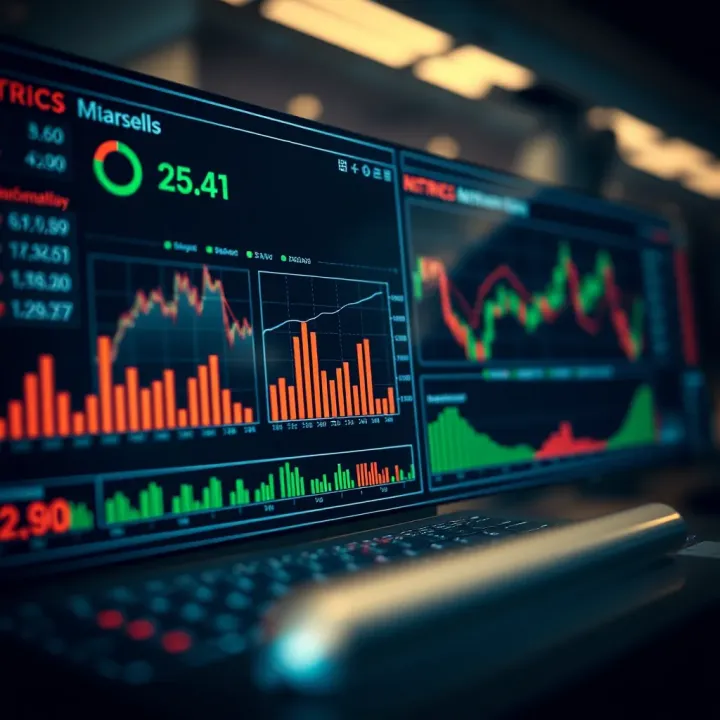 Operational Metrics Dashboard for Business Analysis Dashboard with charts and data representing operational efficiency metrics