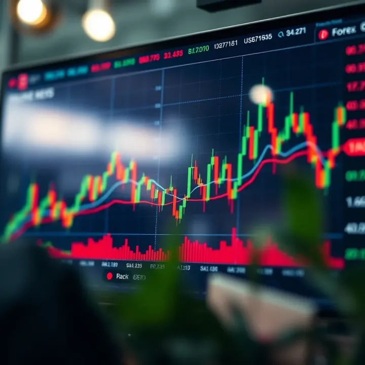 Analyzing Market Responses to Economic News in Forex Chart showing correlation between economic news releases and currency market fluctuations