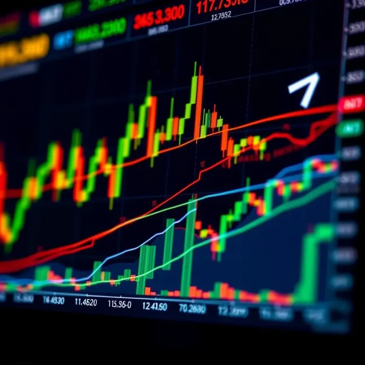 Graph showing price movements and trading signals for swing trading strategy