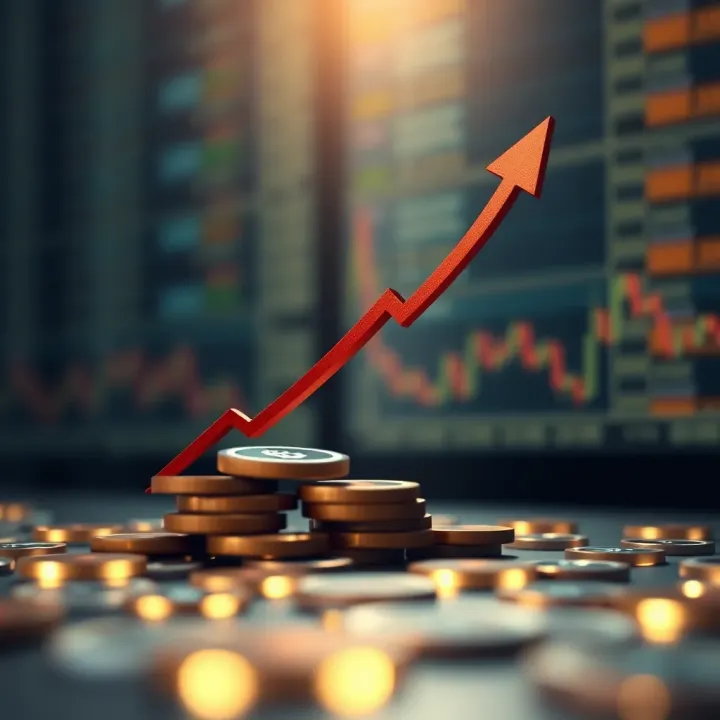 Illustration of financial growth with arrows representing replication of expert trading strategies