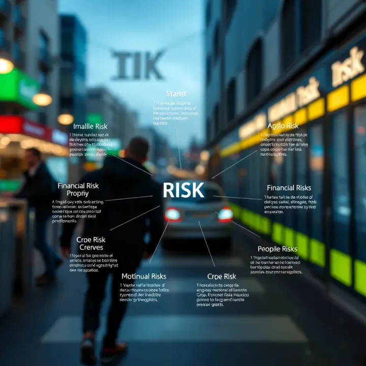Diagram showing different types of financial risks and their interconnections