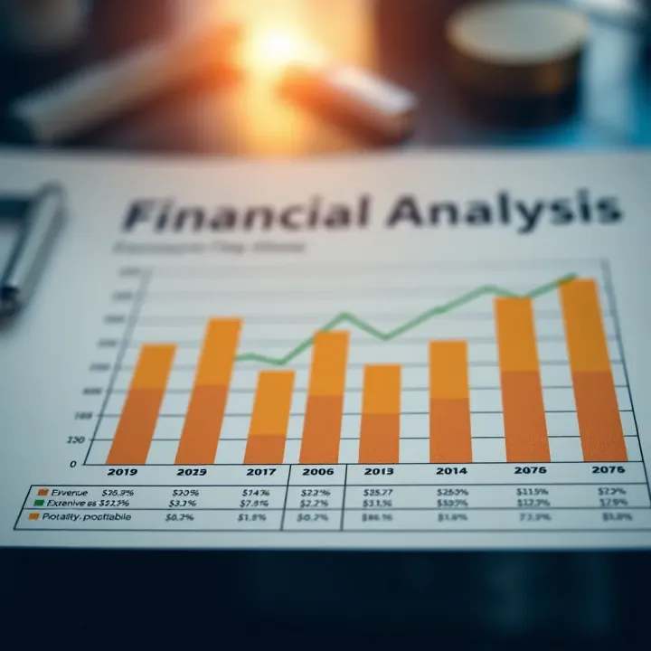 Financial Viability Analysis for Business Projects Graph showing financial viability indicators including revenue forecasts, expenses, and profitability analysis for a business project