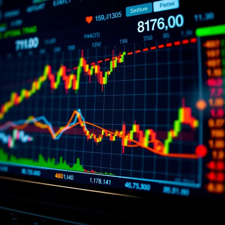 Graph showing binary options trading trends and market fluctuations in Colombia
