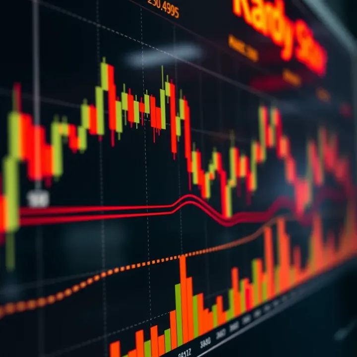 Graph illustrating investment decisions based on candlestick signals in the Colombian stock market