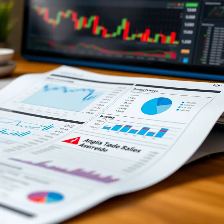 Organized Financial Data and Charts in PDF Format Digital document showing organized financial data and charts in PDF format