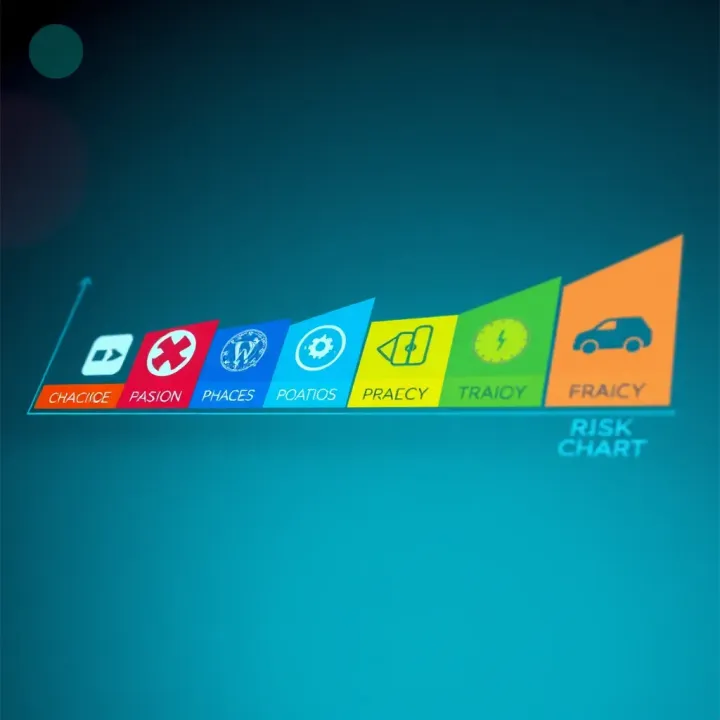Color-Coded Chart for Risk Assessment Stages Color-coded chart illustrating stages of risk assessment with icons for each phase