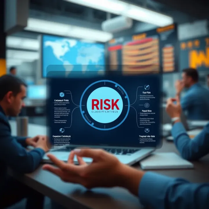 Risk Classification and Digital Tools in Colombian Enterprises Diagram showing classification of risks and digital tools used in Colombian enterprises
