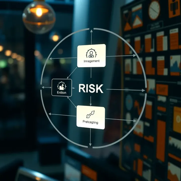 Diagram showing integration of risk management system with Colombian regulatory standards