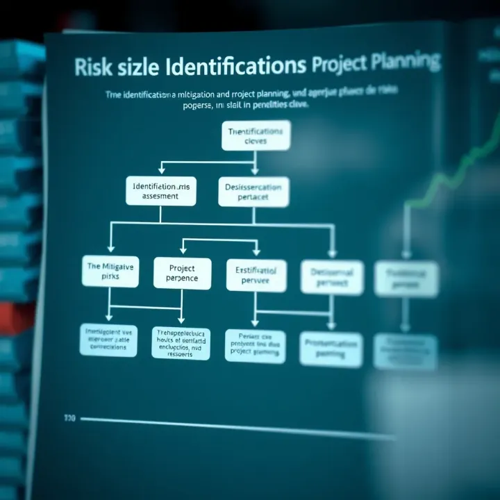 Flowchart illustrating identification, assessment, and mitigation of risks in project planning