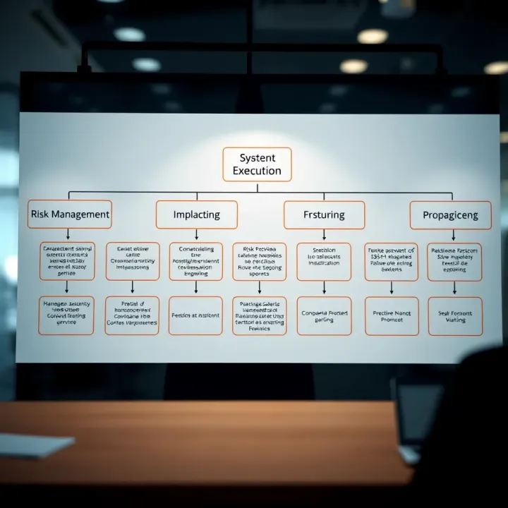 Flowchart illustrating various risk management stages in project execution
