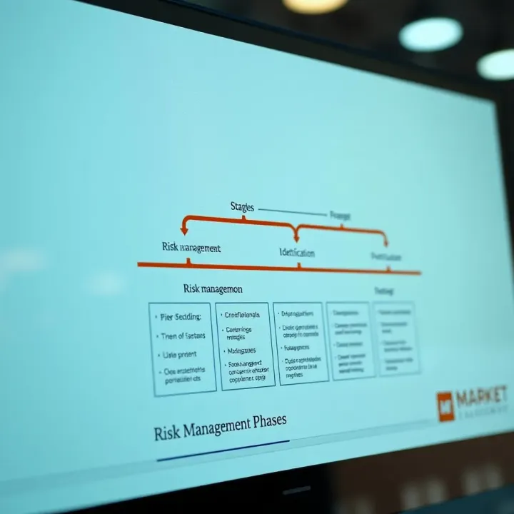 Flowchart depicting stages of risk management from identification to mitigation