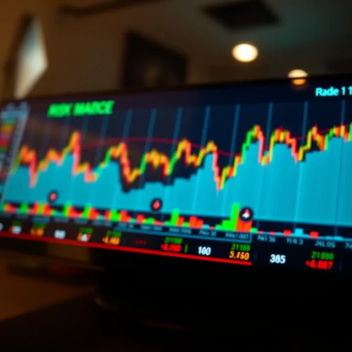 Graph showing risk management strategies in trading with fluctuating market trends