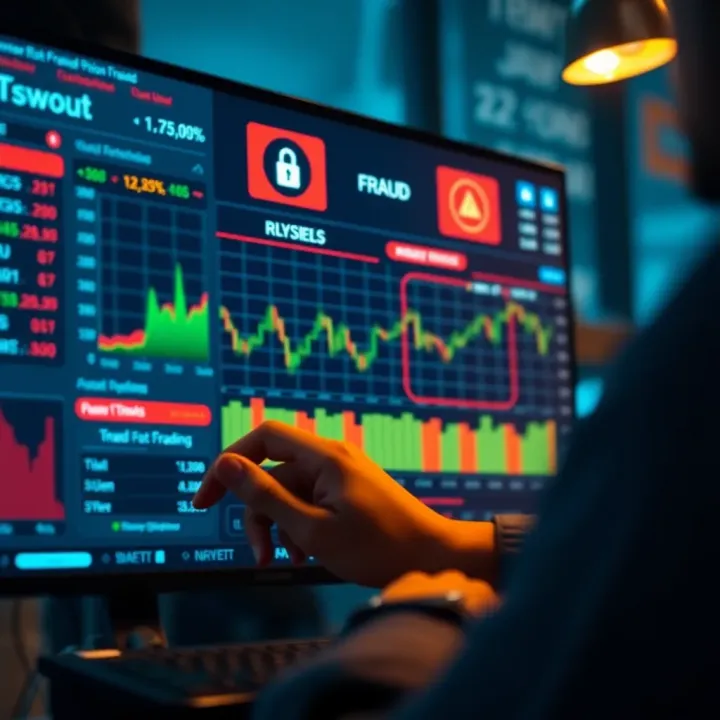 Secure digital platform interface showing risk management and fraud prevention features
