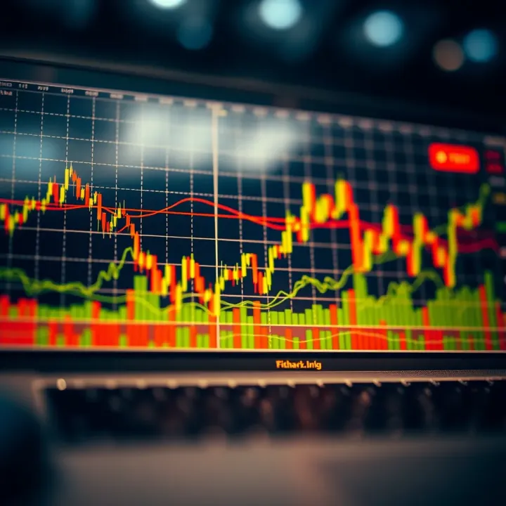 Graph illustrating combination of technical and fundamental analysis for investment decisions