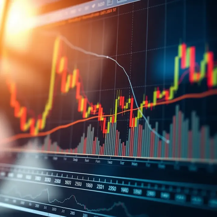 Financial chart displaying various price patterns and trend lines used in technical analysis